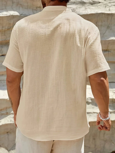 Zulo | Elegantes Sommerhemd mit Stehkragen