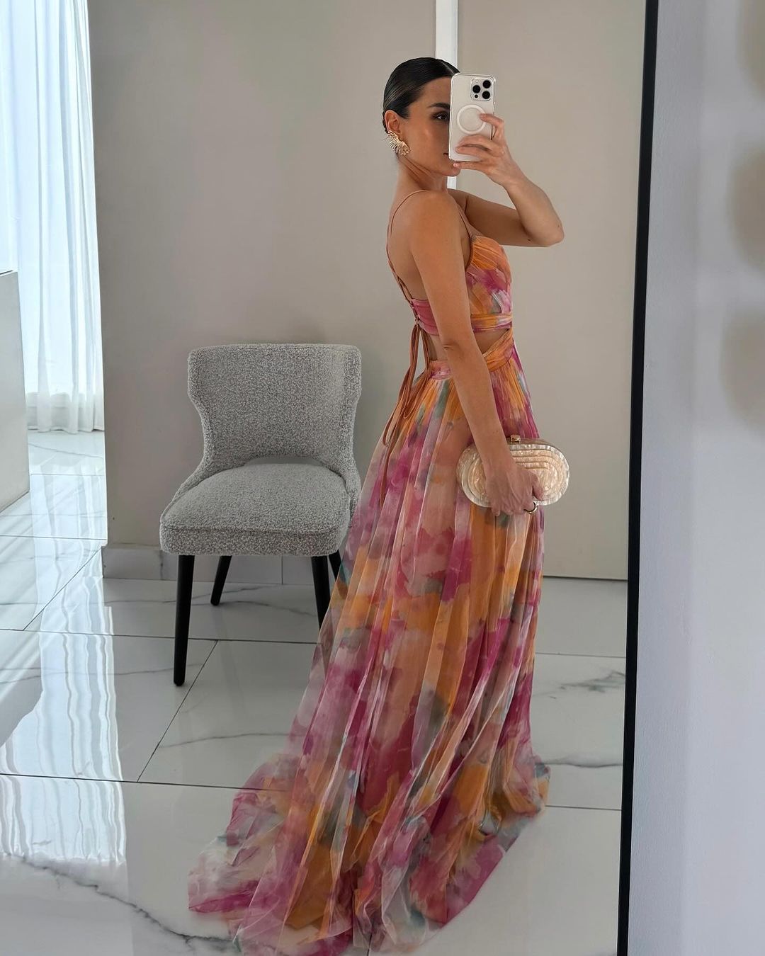 Luna – Florales Maxikleid