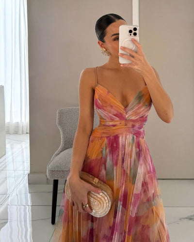 Luna – Florales Maxikleid