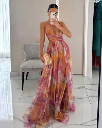 Luna – Florales Maxikleid