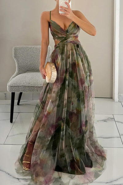 Luna – Florales Maxikleid