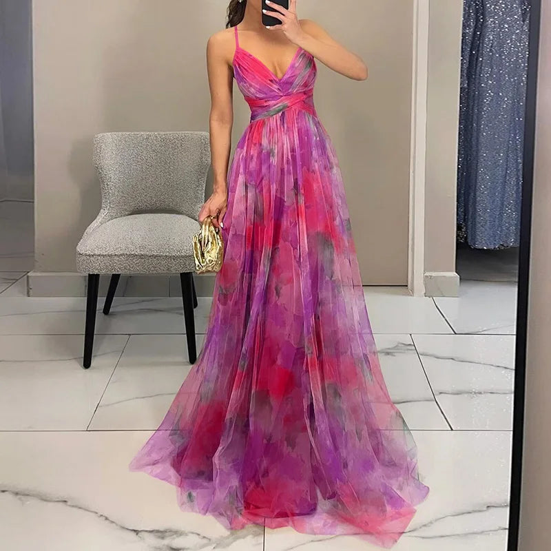 Luna – Florales Maxikleid