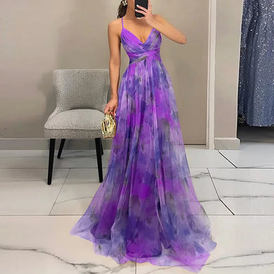 Luna – Florales Maxikleid