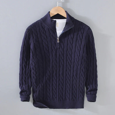 Adam™ - Eleganter Pullover mit halbem Reißverschluss