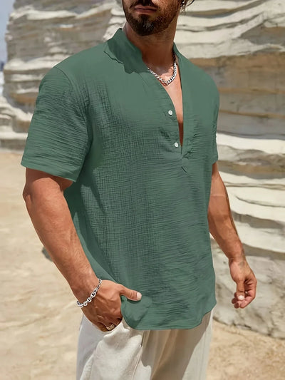 Zulo | Elegantes Sommerhemd mit Stehkragen