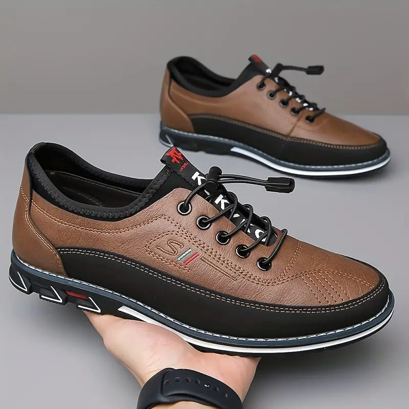 Elegante Oxford-Schuhe aus echtem Leder, handwerklich gefertigt