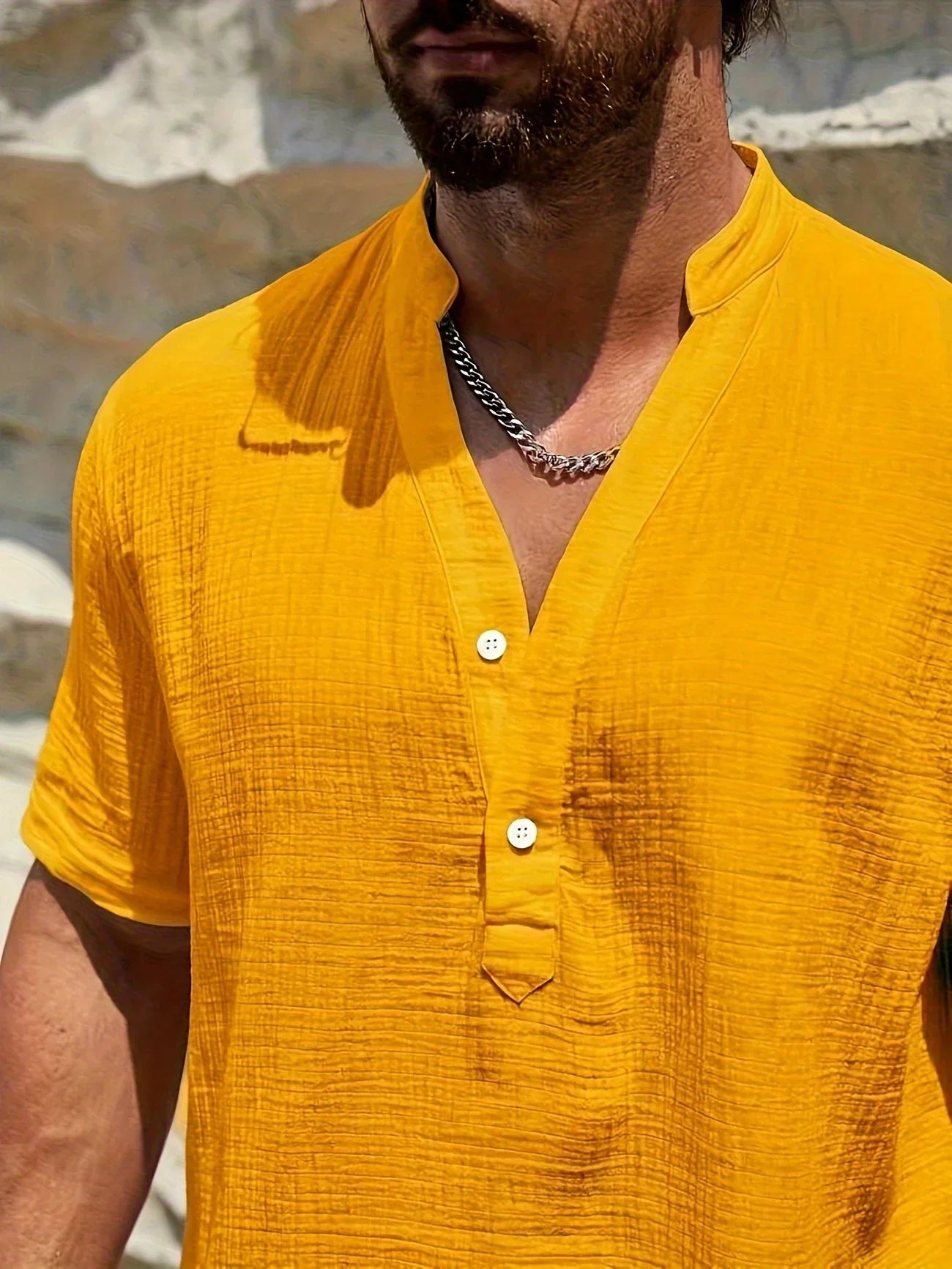 Zulo | Elegantes Sommerhemd mit Stehkragen
