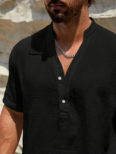 Zulo | Elegantes Sommerhemd mit Stehkragen