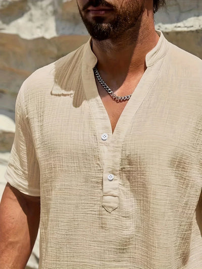 Zulo | Elegantes Sommerhemd mit Stehkragen